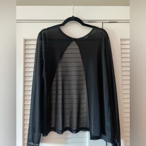 Lulu’s Black Sheer Top